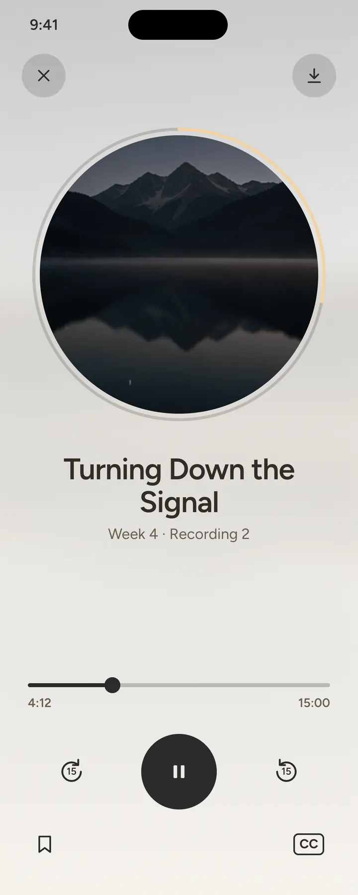 The player, partway through a recording