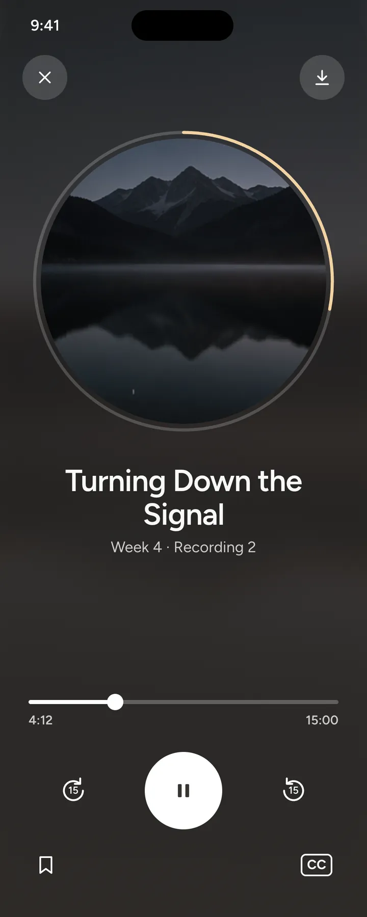The player, partway through a recording